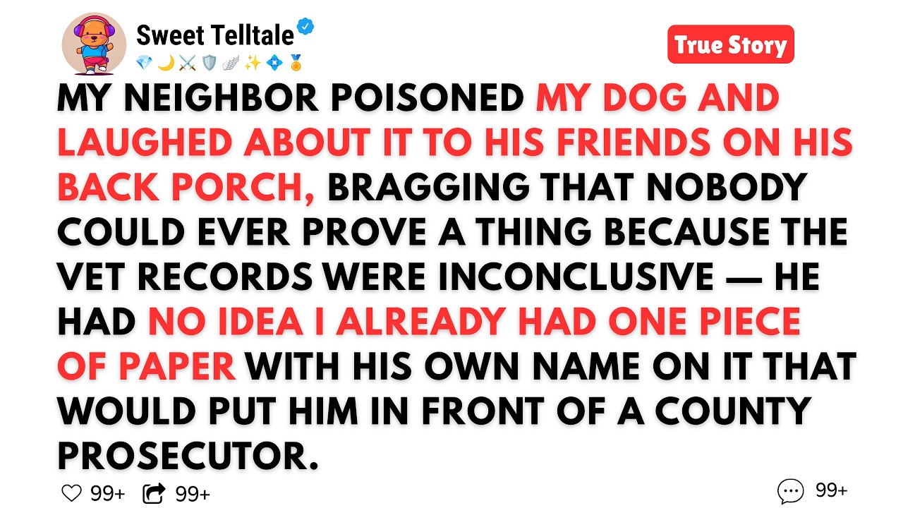 „Není co najít, není co testovat. Veterinární záznamy neukážou úmysl,“ řekl Dale na své verandě a já ho slyšel přes otevřené okno vlastní kuchyně, jen pár hodin poté, co jsem zakopal svou fenku...