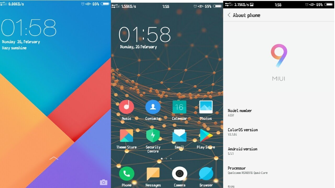 OPPO (ColorOS) Theme : MiUi 9