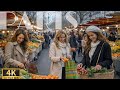 Paris France 4K 120FPS Walking Tour Sunday Morning Walk In Bastille Market 15 February 2026