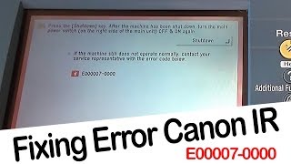 HOW.TO  Fixing Canon IR Error E0000070000