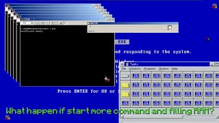 What happen if start more command and filling RAM? (DOS/Windows 3.1 - Me)