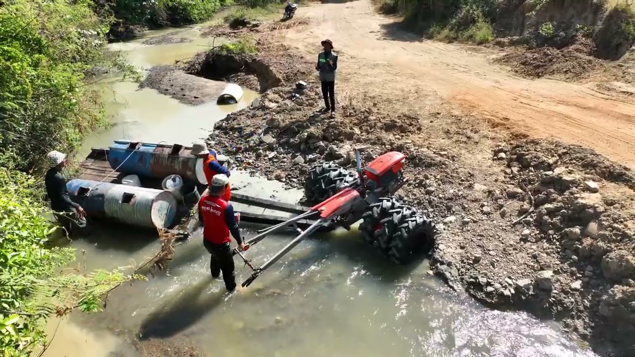  Wow OMG Great Operation By Machine Tractor khmer Get a bike​​ Small top Tractor kubota Up Kubota RT