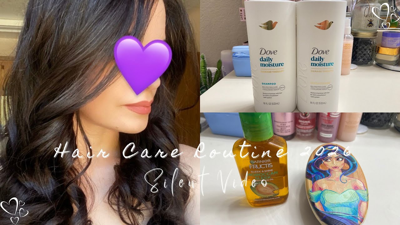 Simple Updated Hair Care Routine 2026 | Natural hair color | Silent Video