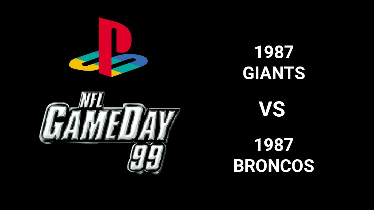 NFL GameDay 99 (Playstation) - 1987 Giants VS. 1987 Broncos [HD] | RetroGameUp