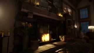 Mountain Lodge Nighttime