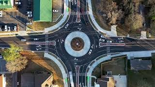 Donaghey Avenue & College Avenue Roundabout Traffic Time-lapse 5x 01-05-2022
