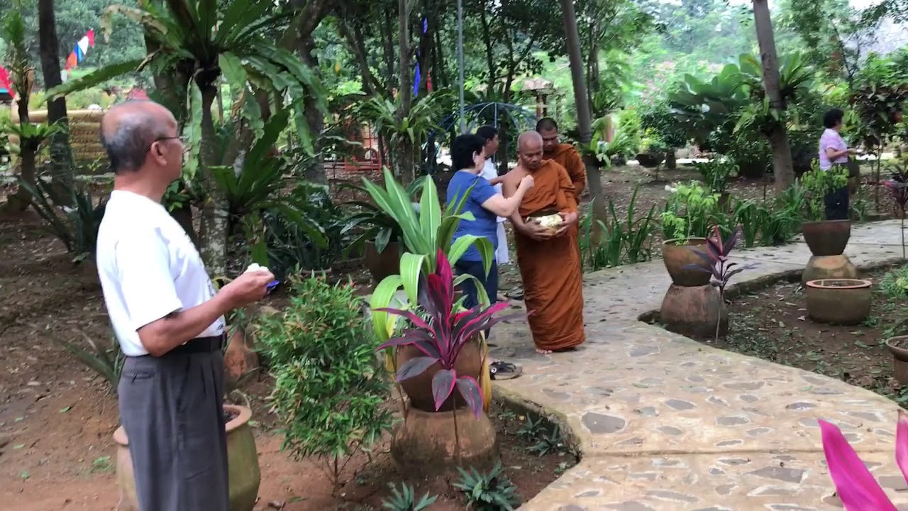 Pindapatta (Dana Makan Pagi) di Kebun Persahabatan