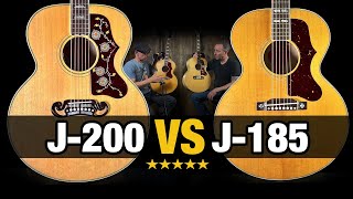 Gibson J-200 vs J-185 – Jumbo Acoustic Comparison