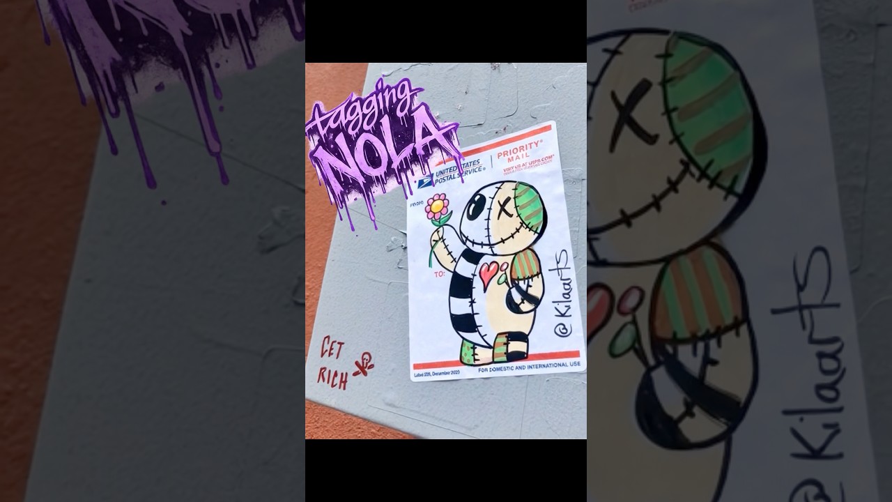 Tagging the streets of Nola like no one is watching 😁⚜️⚜️#neworleans#stickertag#label228#graffiti