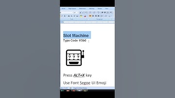 Slot 🎰 Machine Symbol in MS Word #shortsviral # #computerthecourse  #msword