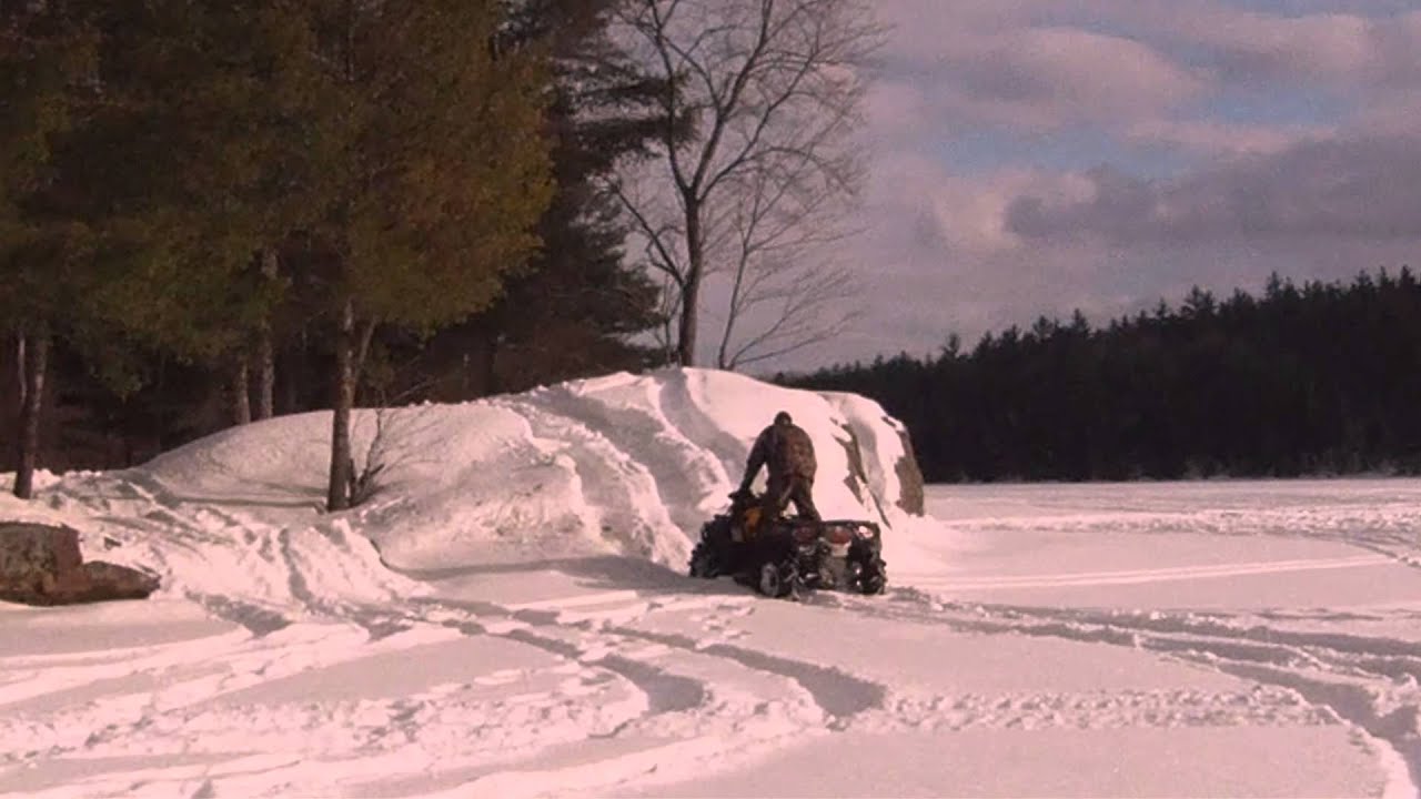 Climbing snow covered rock
