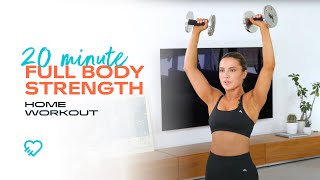 20 Minute Home Workout | Full Body Strength with Krissy Cela