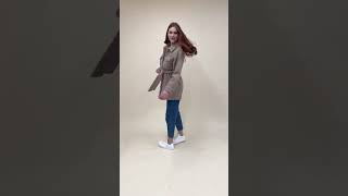 Download Lagu Yumi Beige Button Down Shacket With Tie Belt MP3