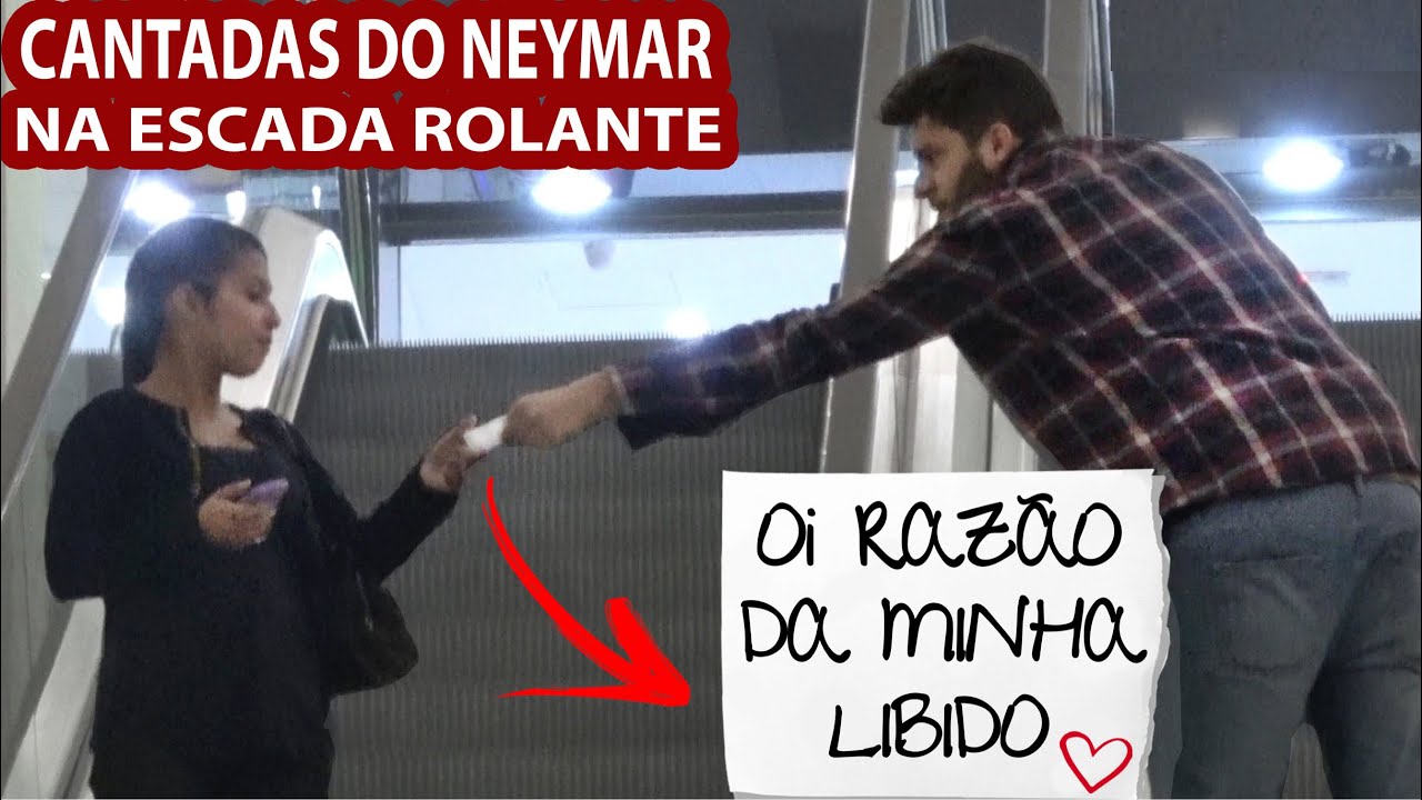 CANTADAS DO NEYMAR NA ESCADA ROLANTE