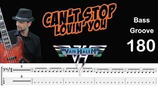 CAN'T STOP LOVIN' YOU (Van Halen)  How to Play Bass Groove, Cover, Transcription, Score, Tab Lesson