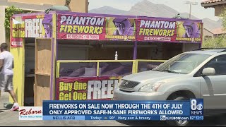 'Safe and sane' fireworks now on sale
