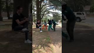 INVISIBLE CHAIR trick 😱 #shorts