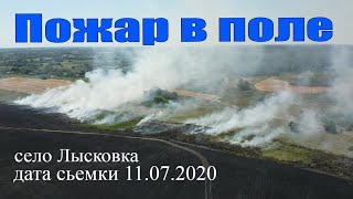Пожар в поле район села Лысковка Днепропетровской области 11.07.2020 Украина