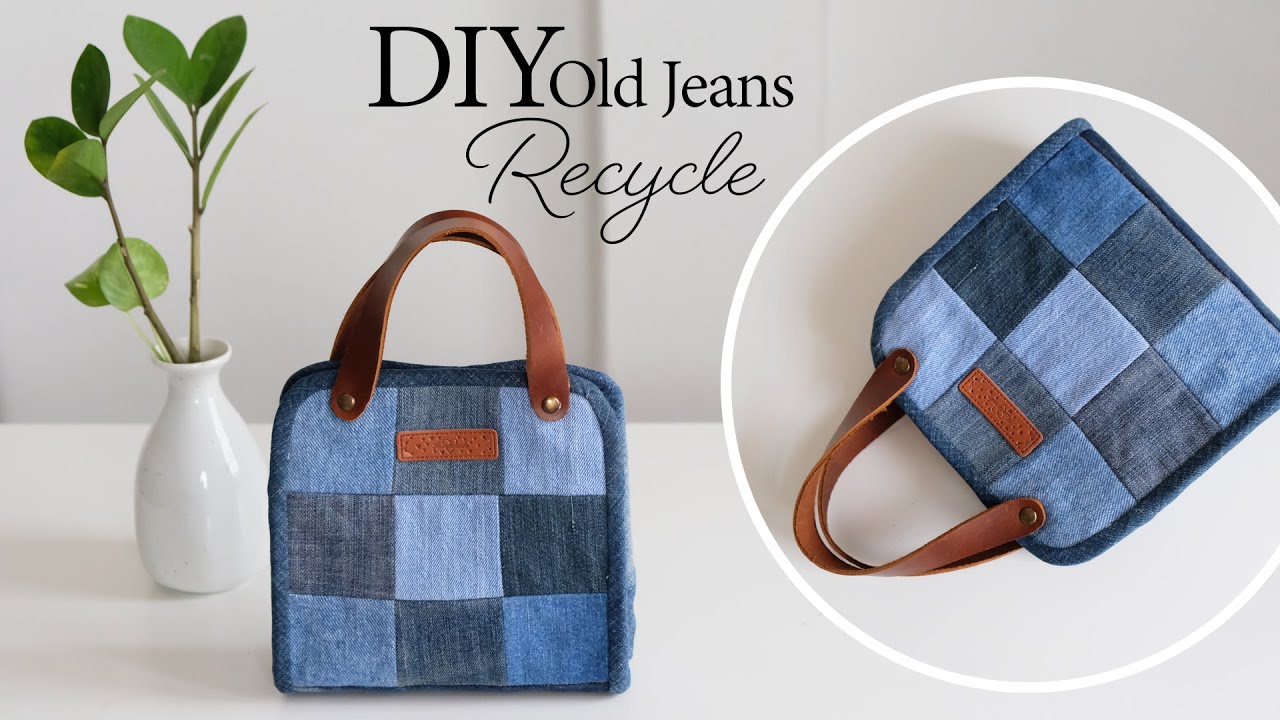 denim reuse ideas , easy to sew, sewing diy a open wide denim tote bag ...