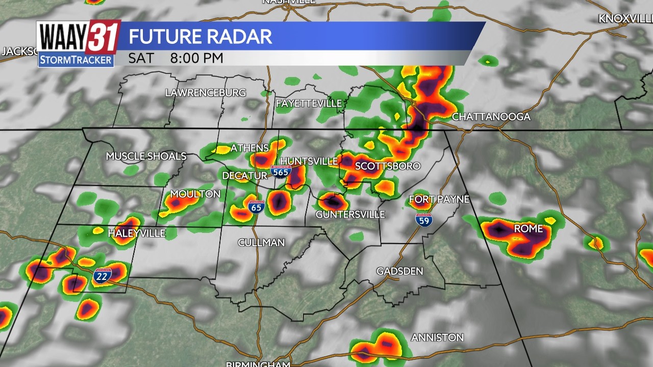 Scattered storms and potential severe weather for north Alabama this ...