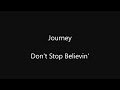 [歌詞＆和訳]Journey - Don't Stop Believin'