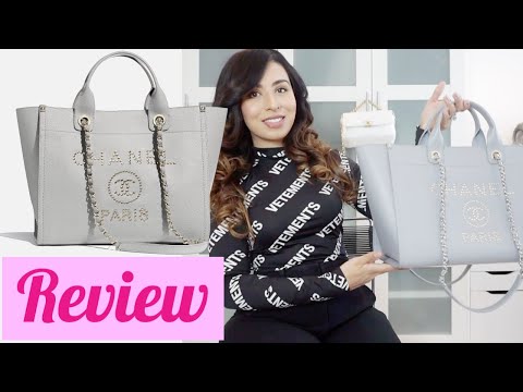 Chanel Large Leather Deauville Studded Tote Bag Review and What's In My Bag  