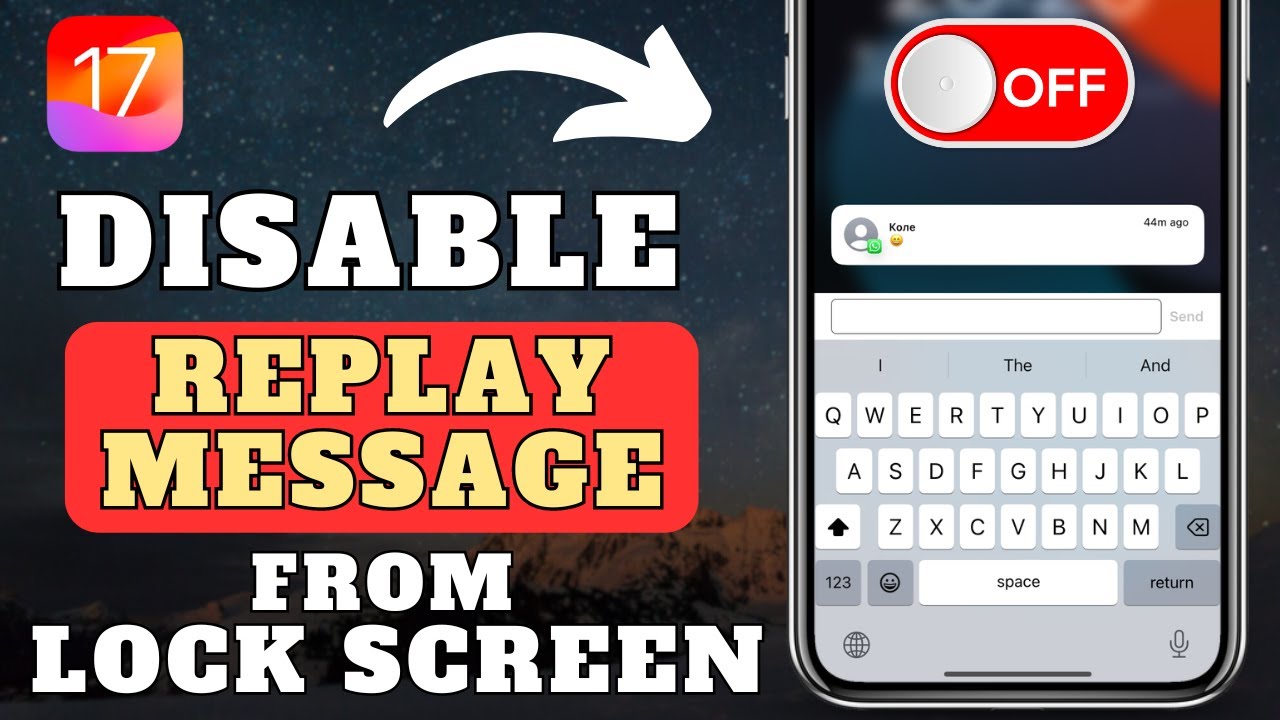 How To Disable Reply With Message From Lock Screen On IPhone Disable