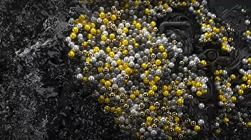 3DLEGENDS® - Balls in water simulation - banner website - CGI / 3D animation