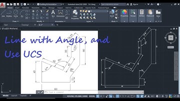 Draw a line at a specific angle in AutoCad || Angle relative to another line || 2020 || 2019 || 2018