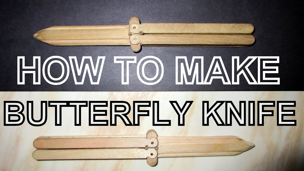 TUTORIAL How To Make Butterfly Knife With Popsicle Stick PART 2
