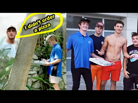 Fake Delivery Man Prank on Logan Paul & Hype House!