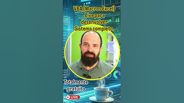 Live VBA - Macro Excel vamos desenvolver sistema completo de livros com forms #excel #macro #vba