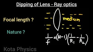 Change in focal length and nature of a lens after dipping it in a liquid Class 12 Physics/NEET/JEE