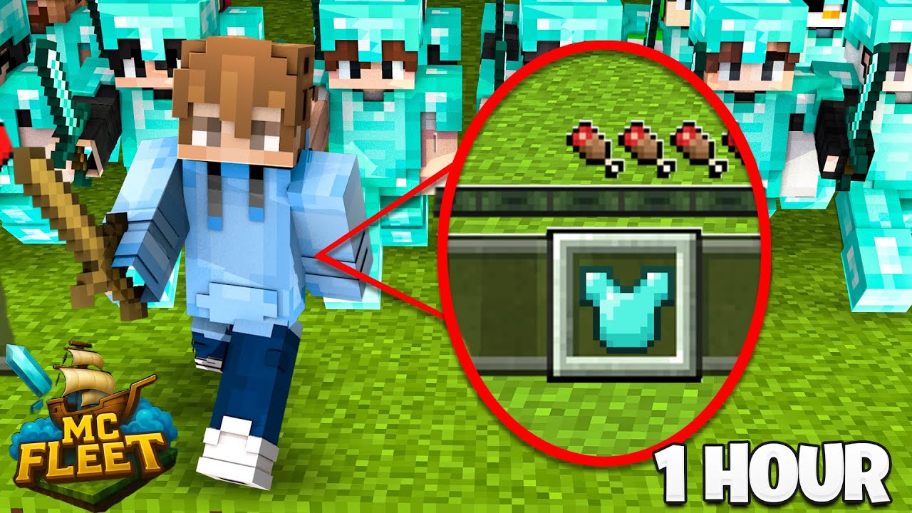 I Survived 24 Hours In ''MC FLEET'' Server in Minecraft...