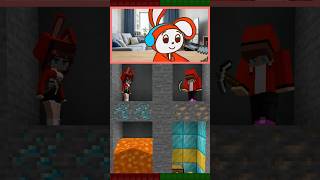 MINE BATTLE with JJ GIRL ⛏️😱 - Maizen Minecraft Animation #shorts