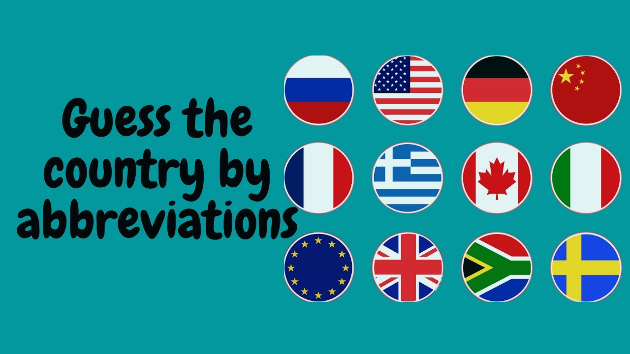 guess the abbreviations of the countries 