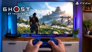 Ghost of Tsushima | PS4 Slim Performance 65"4K TV POV Test