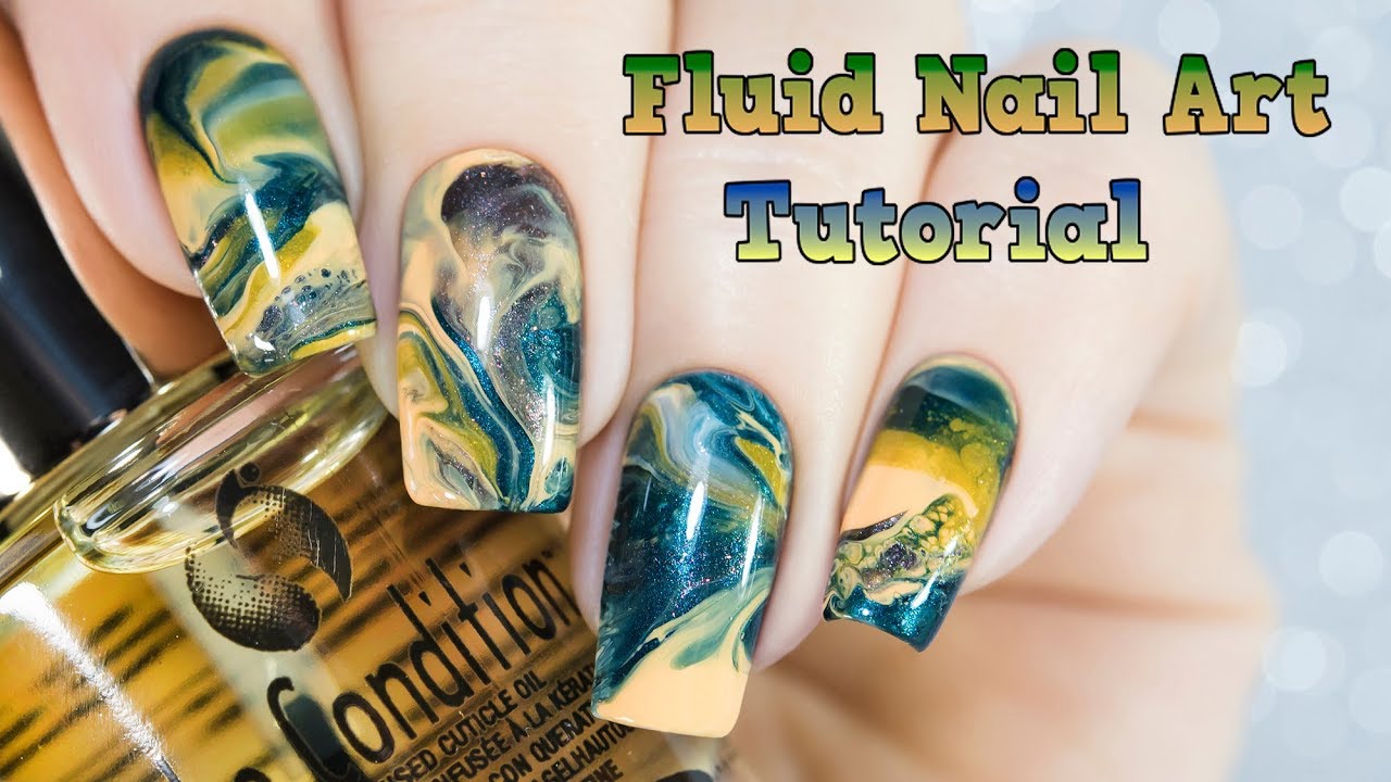 Water Marble Nail Art Youtube