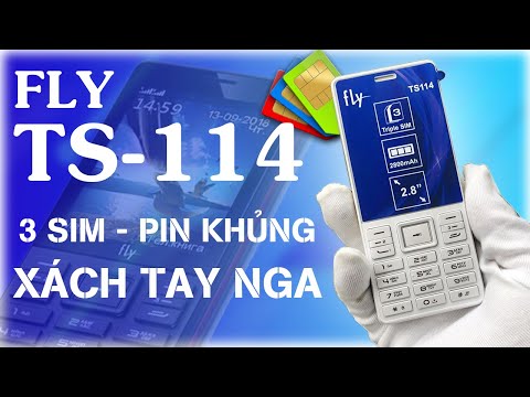 Điện thoại Nga 3 sim bảo mật, Fly TS 114 pin khủng tốt nhất 2020