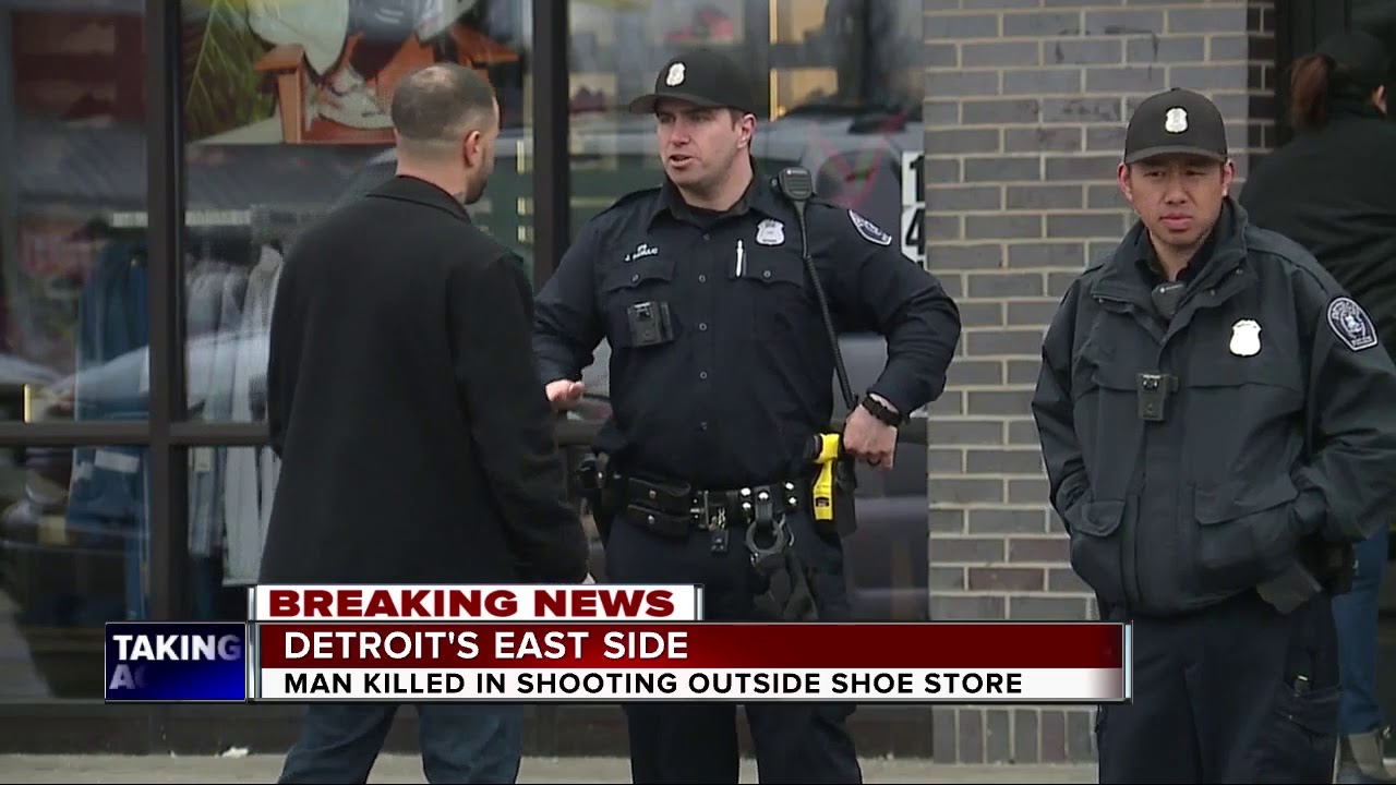 Man killed in shooting outside shoe store on Detroit's east side - YouTube