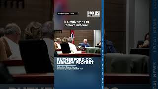 Rutherford County Library decisions spark protest at city hall