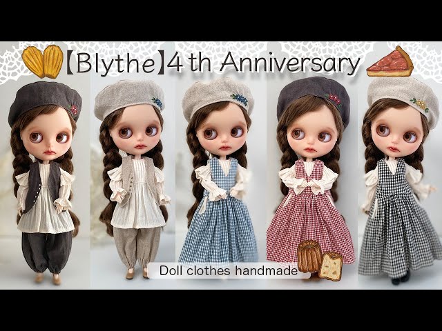 新作【Blythe】ブライスの手作りドール服〜リネンのセットアップ