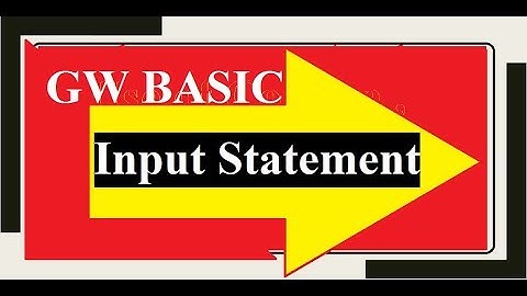 Use of Input Statement | How to take value form user? | GW BASIC Programming Tutorials | Tutorial-4