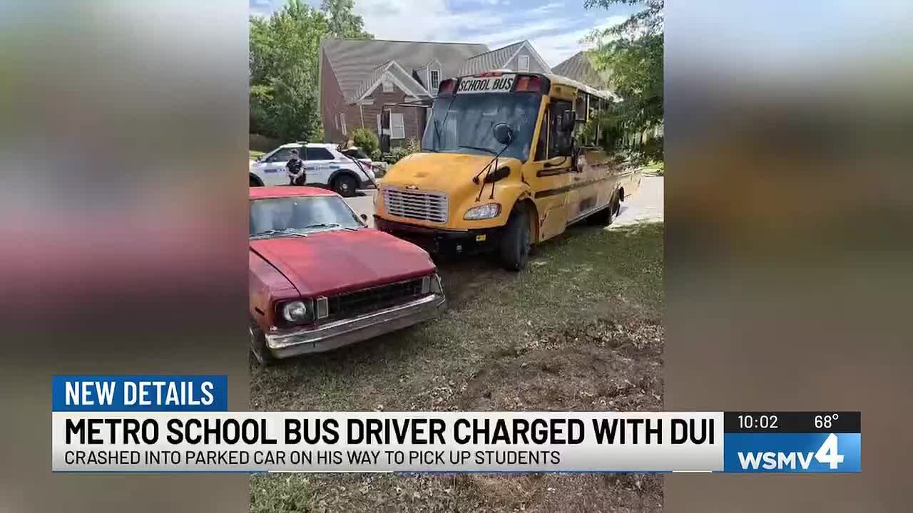 Metro Nashville school bus driver charged with DUI after crashing into ...