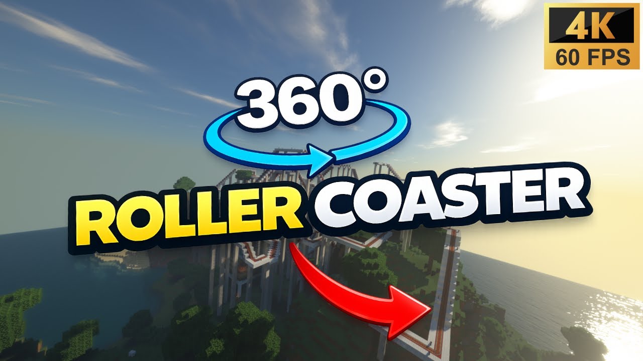 Minecraft 360° VR – The Garwhal Coaster Ride | 4K 60FPS