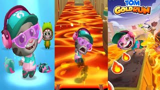 Talking Tom Gold Run NEW UPDATE Lava Escape Event New Character Streamer Tom Unlocked Gameplay HD screenshot 3