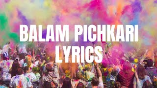 Watch Vishal Dadlani Balam Pichkari feat Shalmali Kholgade video