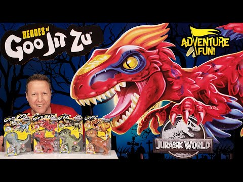 Jurassic World Dominion Pyroraptor Velociraptor Heroes of Goo Jit Zu Adventure Fun Toy review!