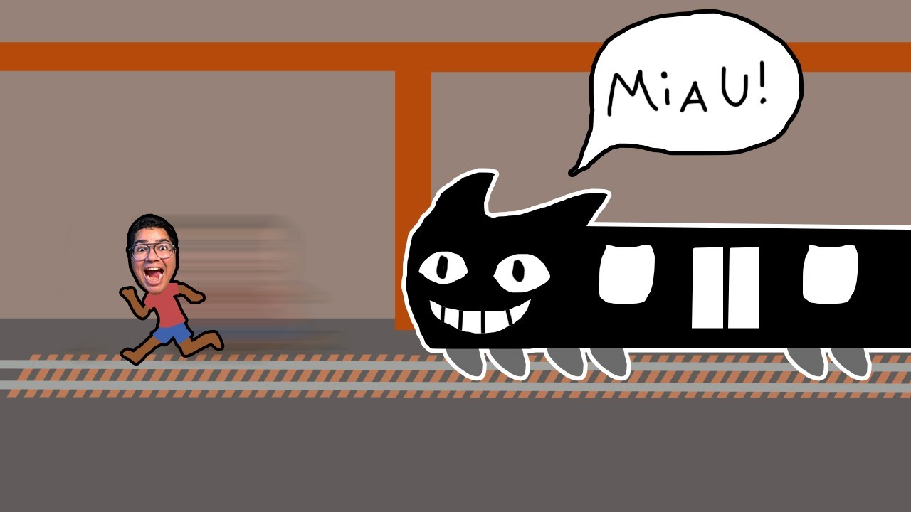 FUJA DO TREM QUE MIA IGUAL GATO!!! (ROBLOX - MONSTER METRO β)