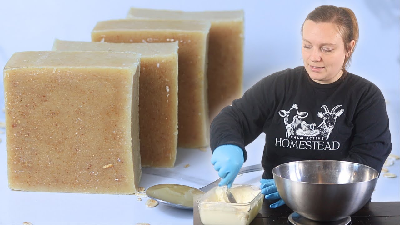 The BEST Goat Milk, Oat and Honey Soap Recipe || Full Step by Step Tutorial
